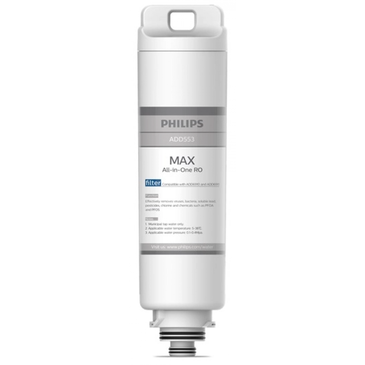 Philips 飛利浦 ADD553/97 RO純淨飲水機濾芯 - 智能識別，有效去除99.999%細菌病毒