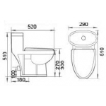 Richford R749 小童直沖式連體座廁