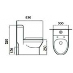 Richford R788 小童直沖式連體座廁 (不包含風琴喉)