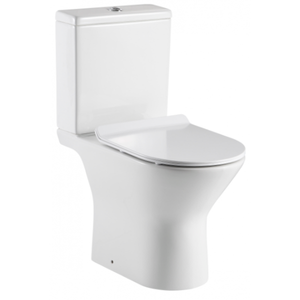 Richford R690 Rimless無框相連式座廁 (連緩衝降板)