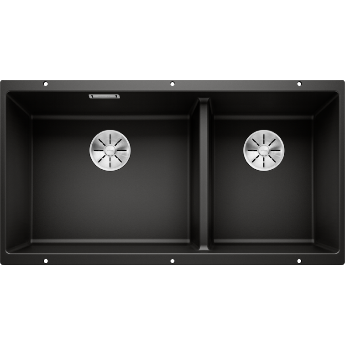 Blanco Subline 480/320-U 雙盆水槽 - SILGRANIT® PuraDur®，黑色，德國製造