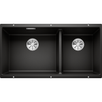 Blanco 525993 Subline 480/320-U 雙盆昇盤 (黑色 Black)