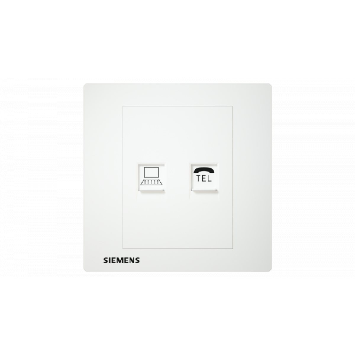 Siemens 西門子 5UH13633PC01 電話RJ11 + 電腦RJ45插座 (白色)