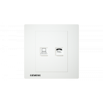 Siemens 西門子 5UH13633PC01 電話插座 RJ11 + 電腦插座 RJ45(白)