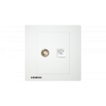 Siemens 西門子 5UH13333PC01 電視插座 5-850MHZ + 電話插座 RJ11(白)