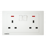 Siemens 西門子 5UB13233PC01 13A 雙位開關插座(帶霓虹燈指示器)(白)