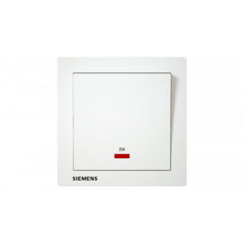Siemens 西門子 5TA13613PC01 20A 單位雙極開關 (帶霓虹燈指示器) (白色)