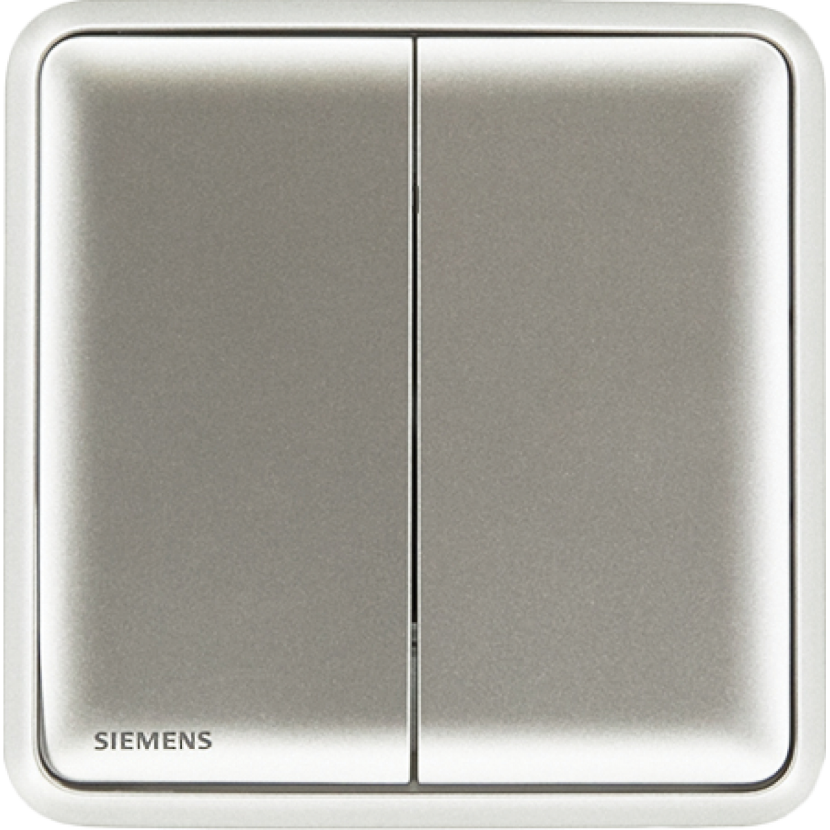 Siemens 西門子 5TA01213PC02 10A 雙位單控開關掣 (銀色)