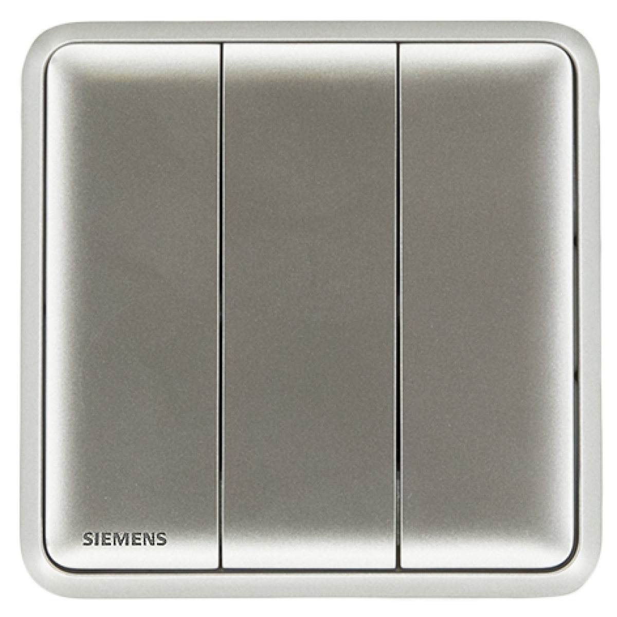 Siemens 西門子 5TA01313PC02 10AX 三位單控開關掣 (銀) - 卓越品質，安全耐用