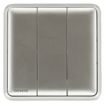 Siemens 西門子 5TA01313PC02 10AX 三位單控開關掣 (銀)