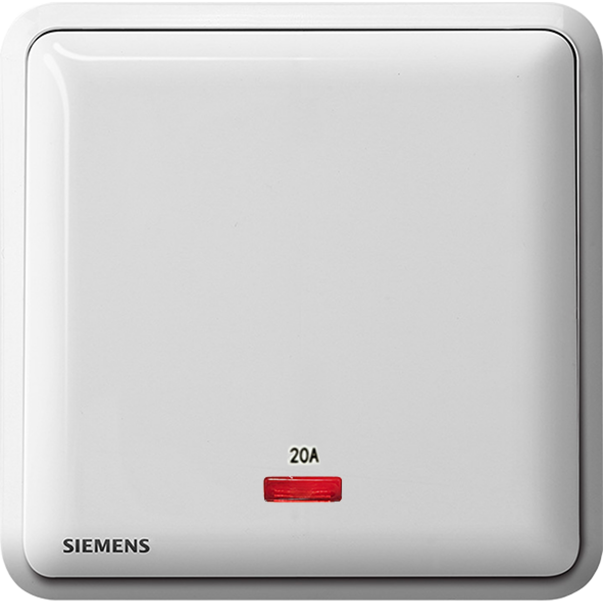 Siemens 西門子 5TA01613PC01 20A 單位雙極開關掣 (白色) - 帶霓虹燈指示器，優質PC材料
