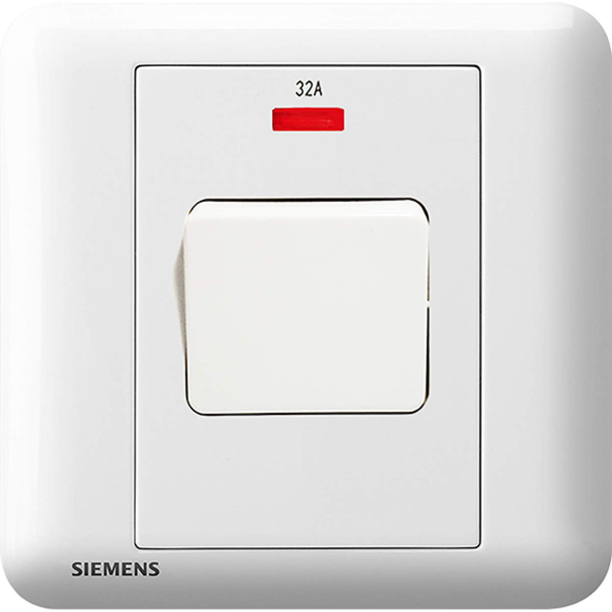 Siemens 西門子 5TA01623PC01 32A 單位雙極開關掣 (白色) - 帶霓虹燈指示器，安全耐用