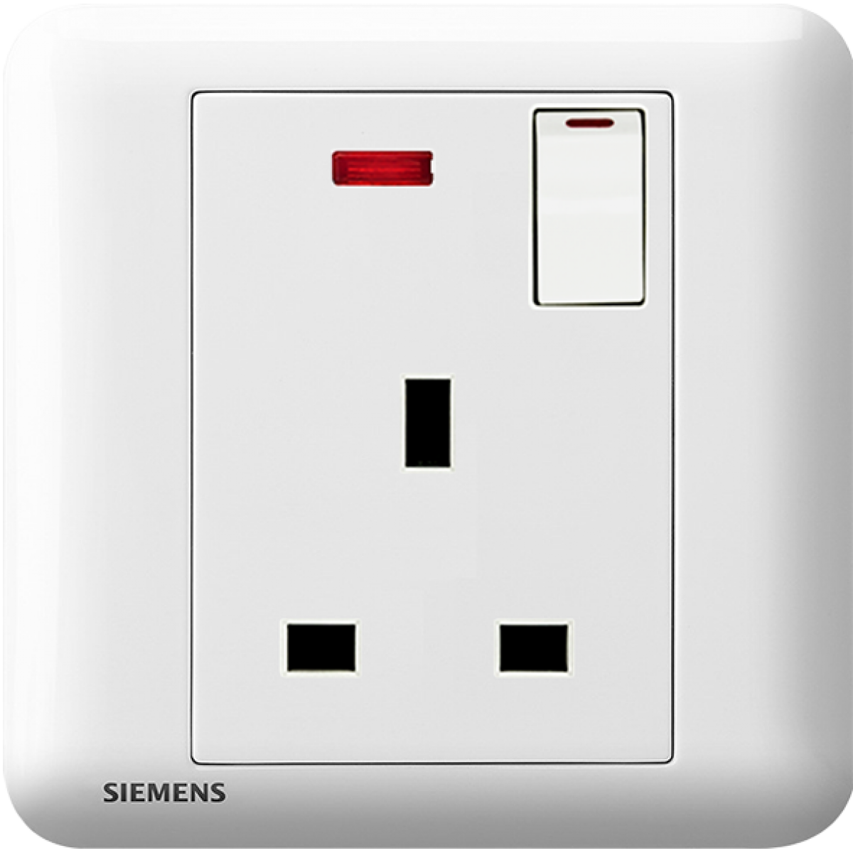 Siemens 西門子 5UB01133PC01 13A 單位開關插座 (白色) - 帶霓虹燈指示器，優質PC材料