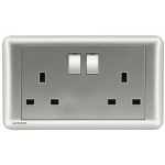 Siemens 西門子 5UB01223PC02 13A 雙位開關插座(銀)