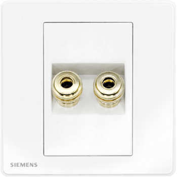 Siemens 西門子 5UH81813PC01 雙接線音響插座(白)