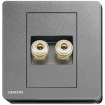 Siemens 西門子 5UH81813PC05 雙接線音響插座(灰)