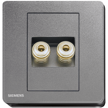 Siemens 西門子 5UH81813PC05 雙接線音響插座(灰)
