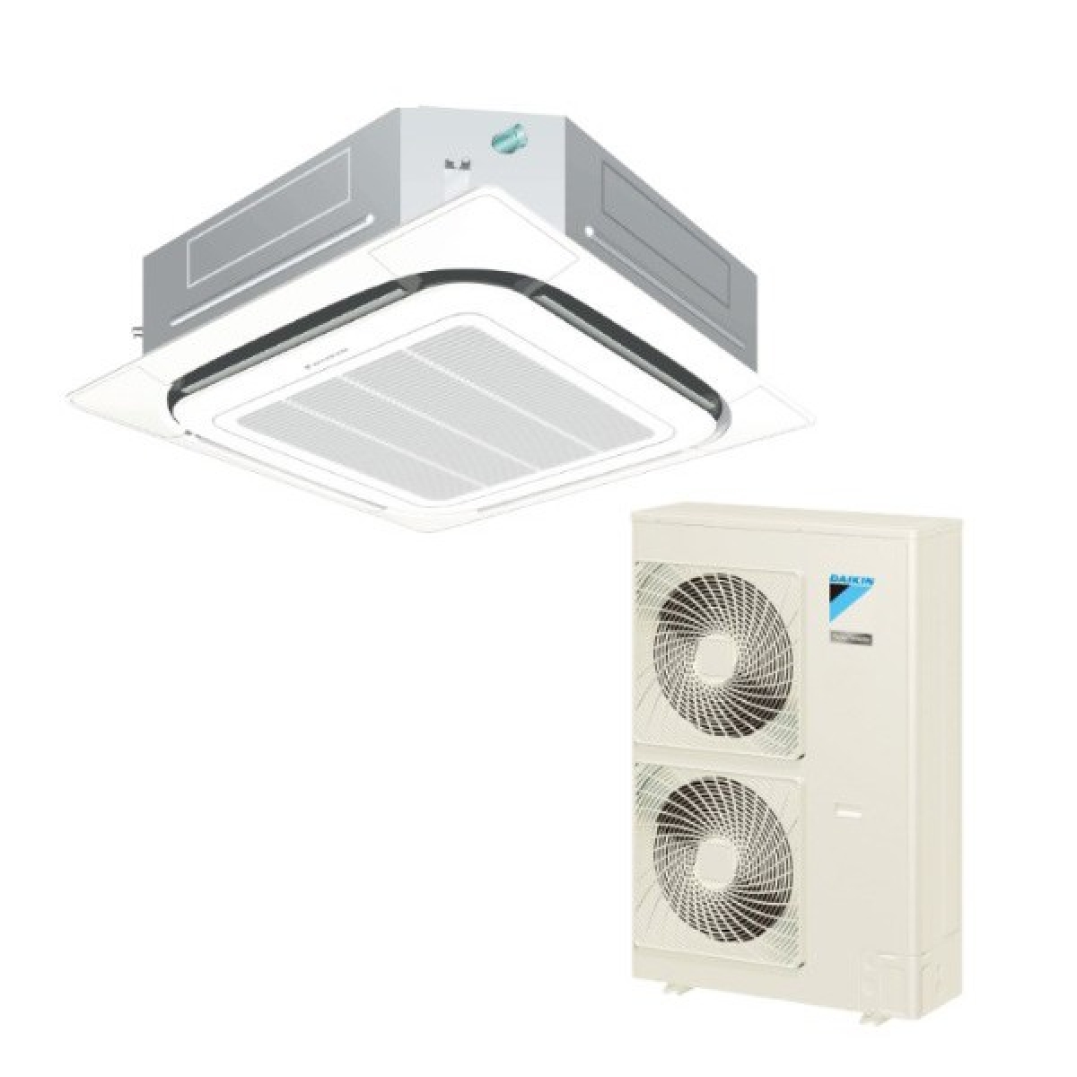 DAIKIN FCQ100KAVEA/RZQ100HAY4A 大金 4匹 變頻冷暖卡式嵌入型分體機(三相電)：360°全方位送風、寧靜節能