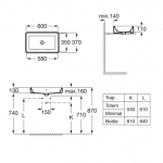 Roca A3270Y2000 The Gap 檯上方形洗手盆