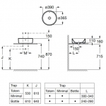 Roca A3270MJ000 The Gap 檯上圓形洗手盆