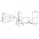 TOTO 9456631 分體式自由咀座廁連電子廁板套裝 (不包含風琴喉)