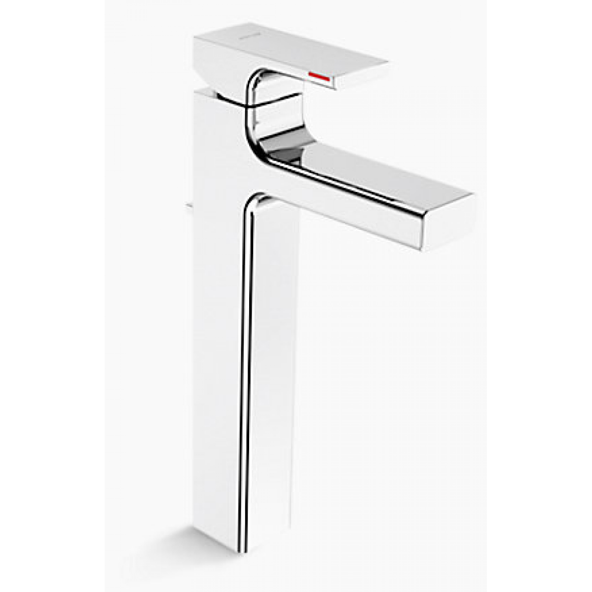 Kohler K-37329T-4-CP Strayt高身面盆龍頭：耐用金屬，陶瓷閥芯，防腐耐刮擦