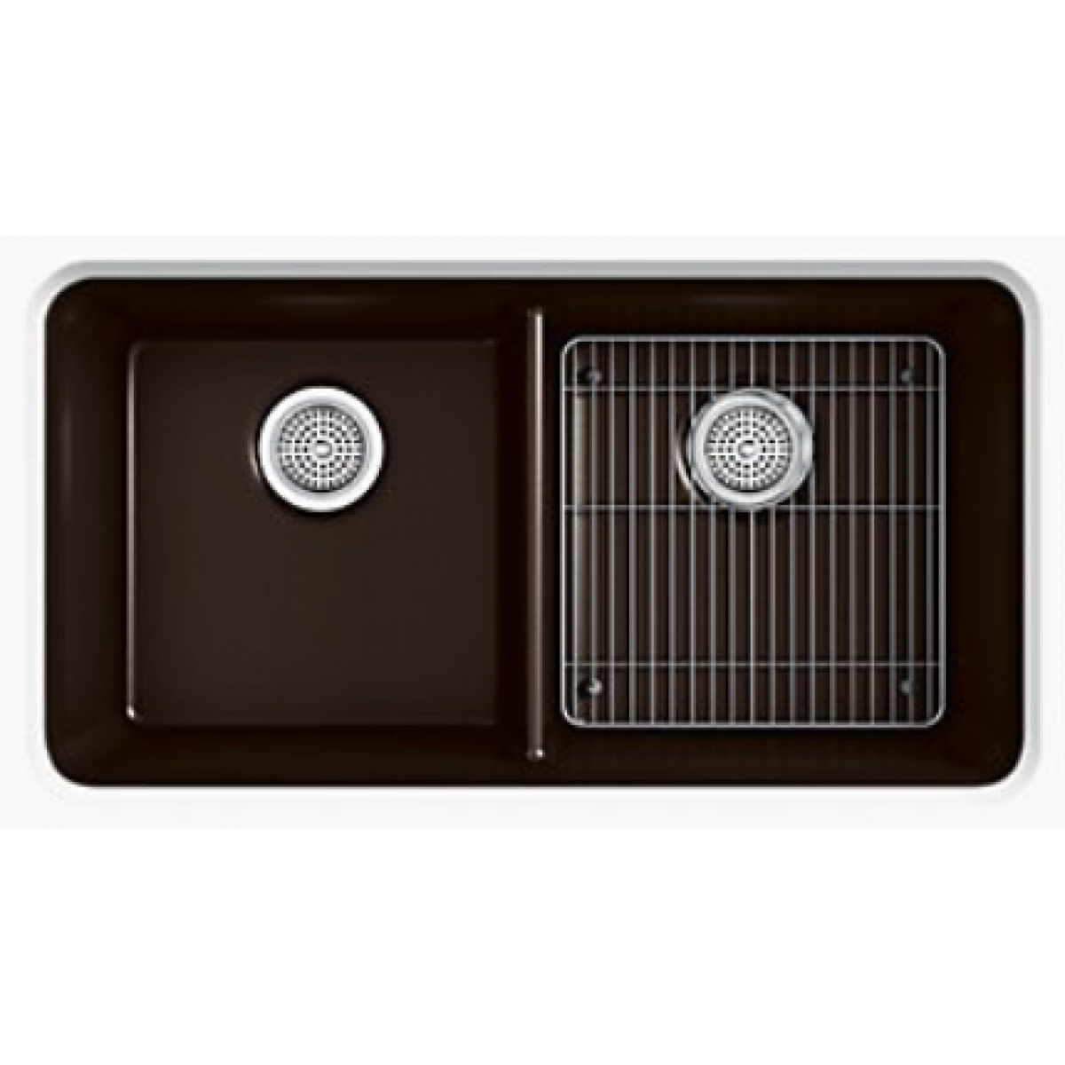 Kohler K-8199-CM1 Cairn雙盆水槽：雲硯石材質，耐高溫，抗衝擊