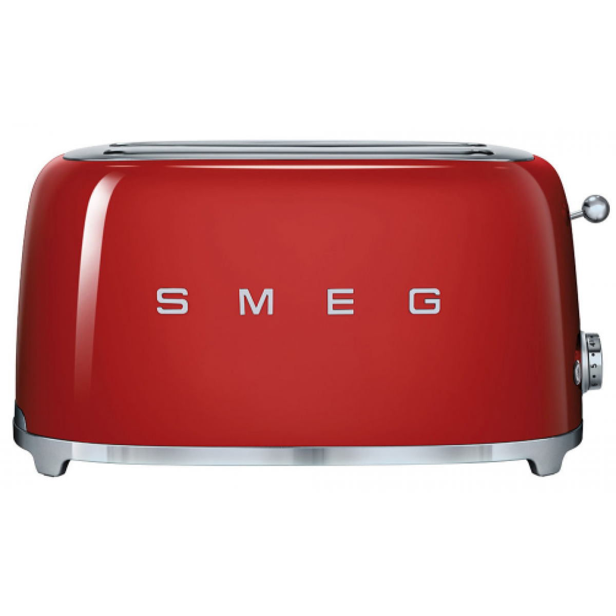 Smeg TSF02RDUK 4片式多士爐 (紅色)：50年代風格，2個超寬插槽，6段溫度