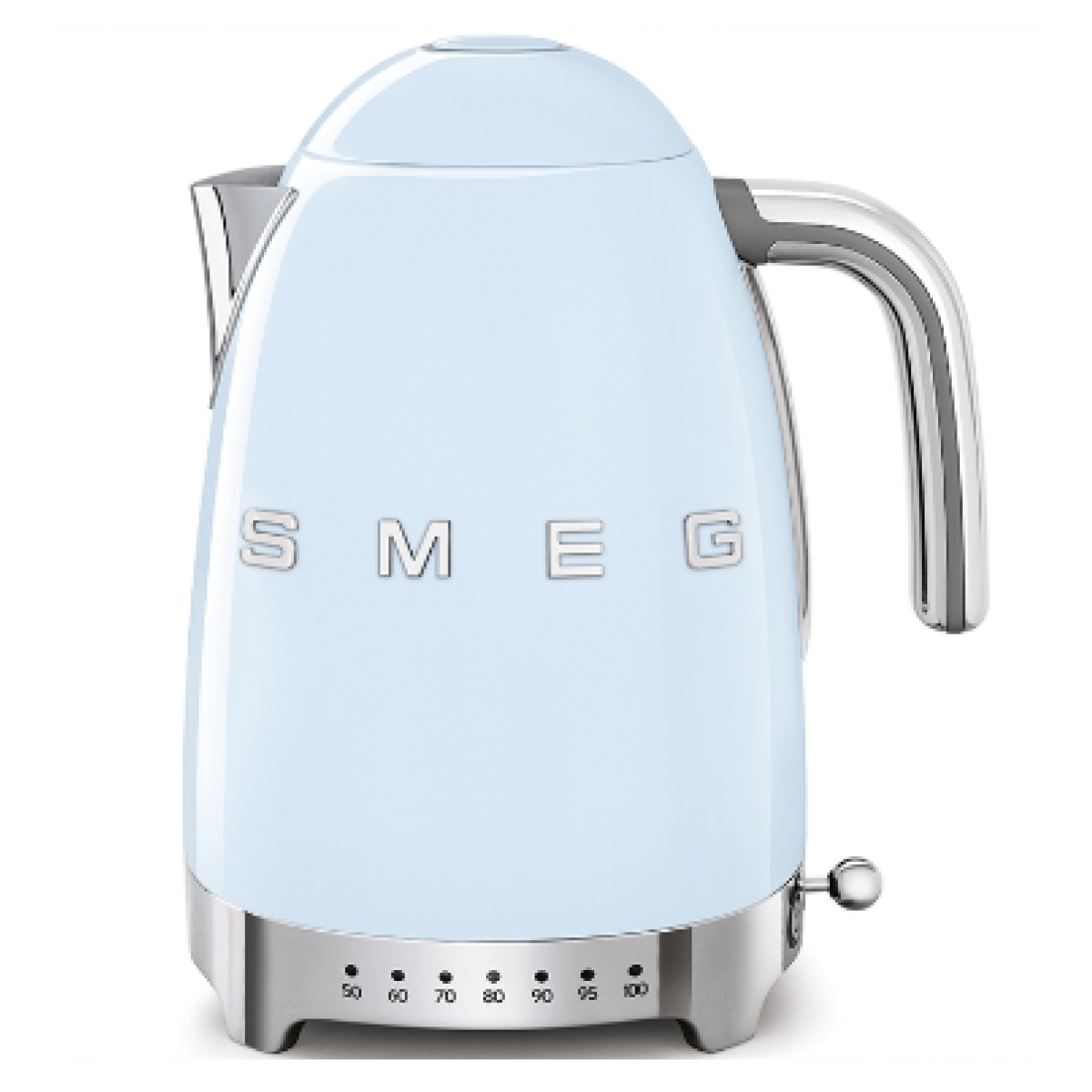 SMEG KLF04PBUK 50's 1.7L 多溫度電熱水壺｜粉藍色復古 | 7檔精準溫控 | 2400W 快速煮沸