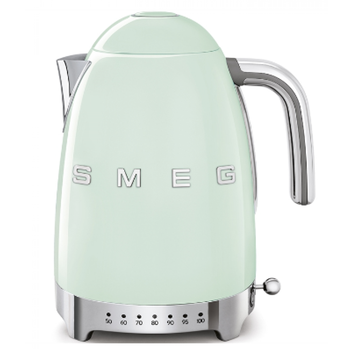 SMEG KLF04PGUK 粉綠色 50's 1.7L 多溫度電熱水壺 | 7段溫控、保溫功能、復古美學