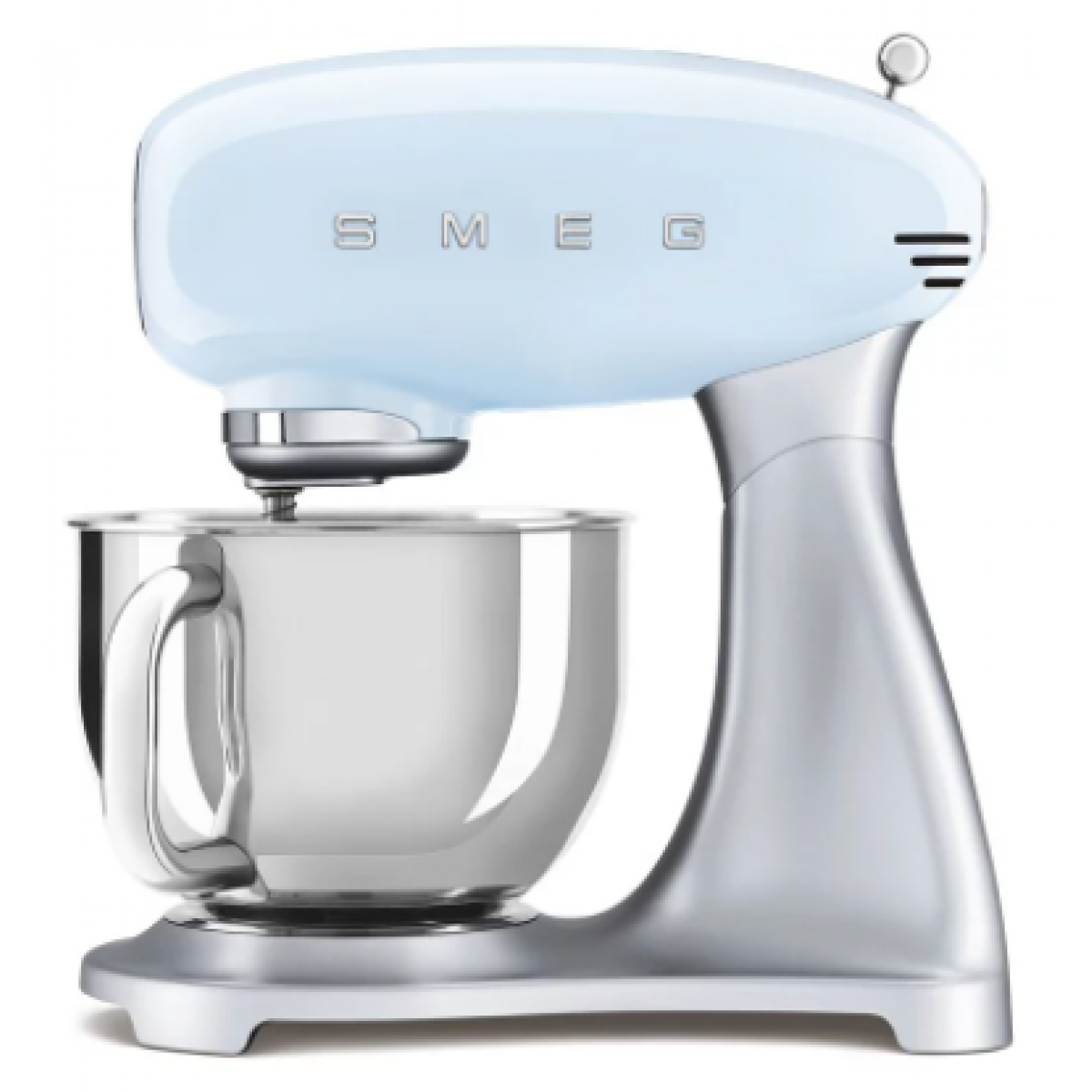 SMEG SMF02PBUK 粉藍色 50's 4.8L 廚師機 | 800W大功率、行星軌跡攪拌、復古設計