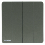 Siemens 西門子 5TA81423PC05 16AX 四位單控開關掣 (銀灰色)