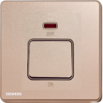 Siemens 5TA81633PC04 45A 1 Gang Double Pole Switch (with neon Indicator) (Rose Gold)