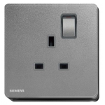 Siemens 西門子 5UB81123PC05 13A 單位開關插座 (銀灰色)