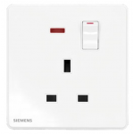 Siemens 西門子 5UB81133PC01 13A 單位開關插座 (帶霓虹燈指示器) (白色)