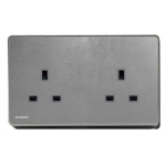 Siemens 西門子 5UB81213PC05 13A 雙位插座 (銀灰色)