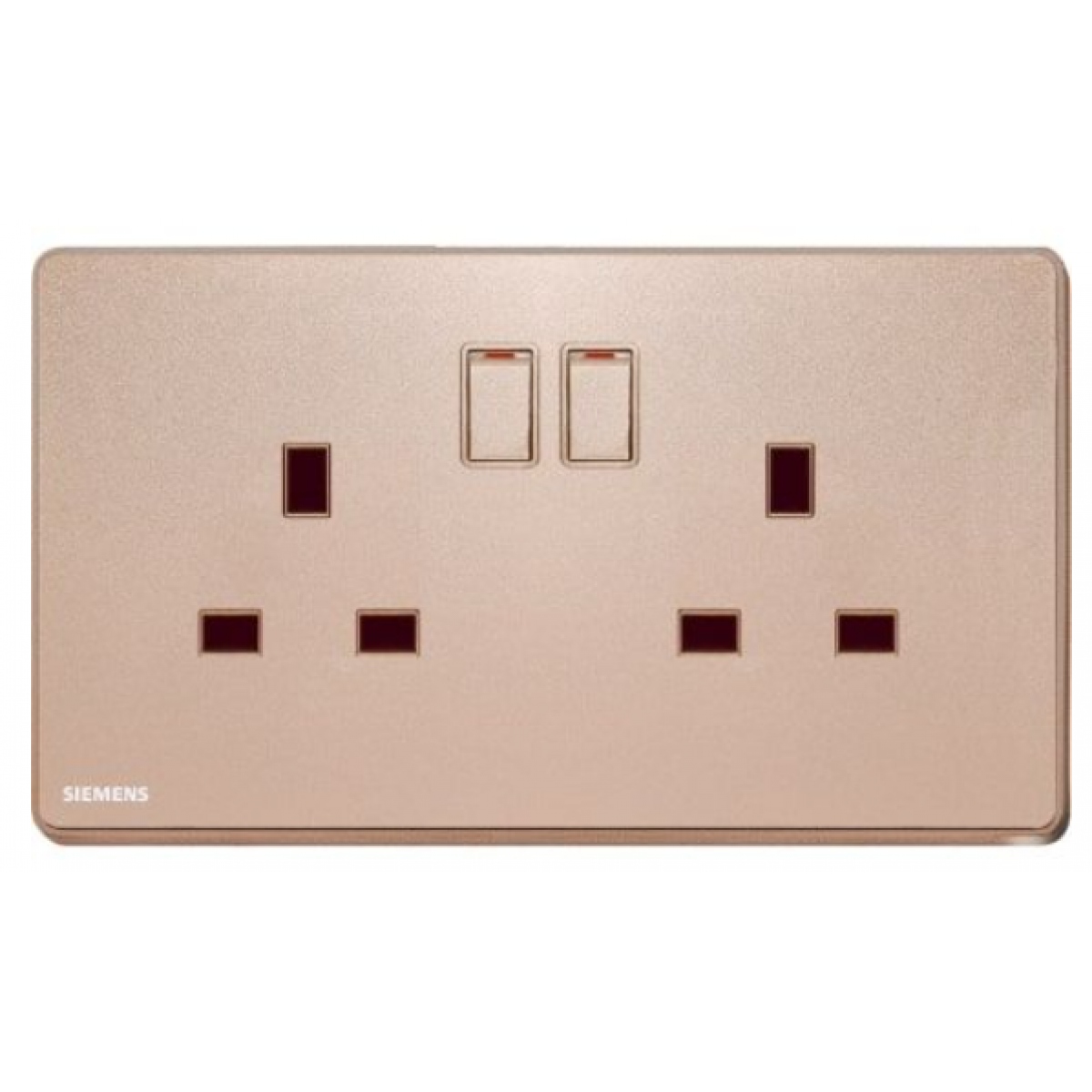 西門子 Siemens 5UB81223PC04 13A 雙位開關插座 (玫瑰金色)
