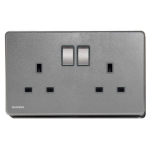 Siemens 西門子 5UB81223PC05 13A 雙位開關插座 (銀灰色)