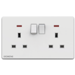 Siemens 西門子 5UB81233PC01 13A 雙位開關插座 (帶霓虹燈指示器) (白色)