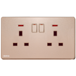 Siemens 西門子 5UB81233PC04 13A 雙位開關插座 (帶霓虹燈指示器) (玫瑰金色)