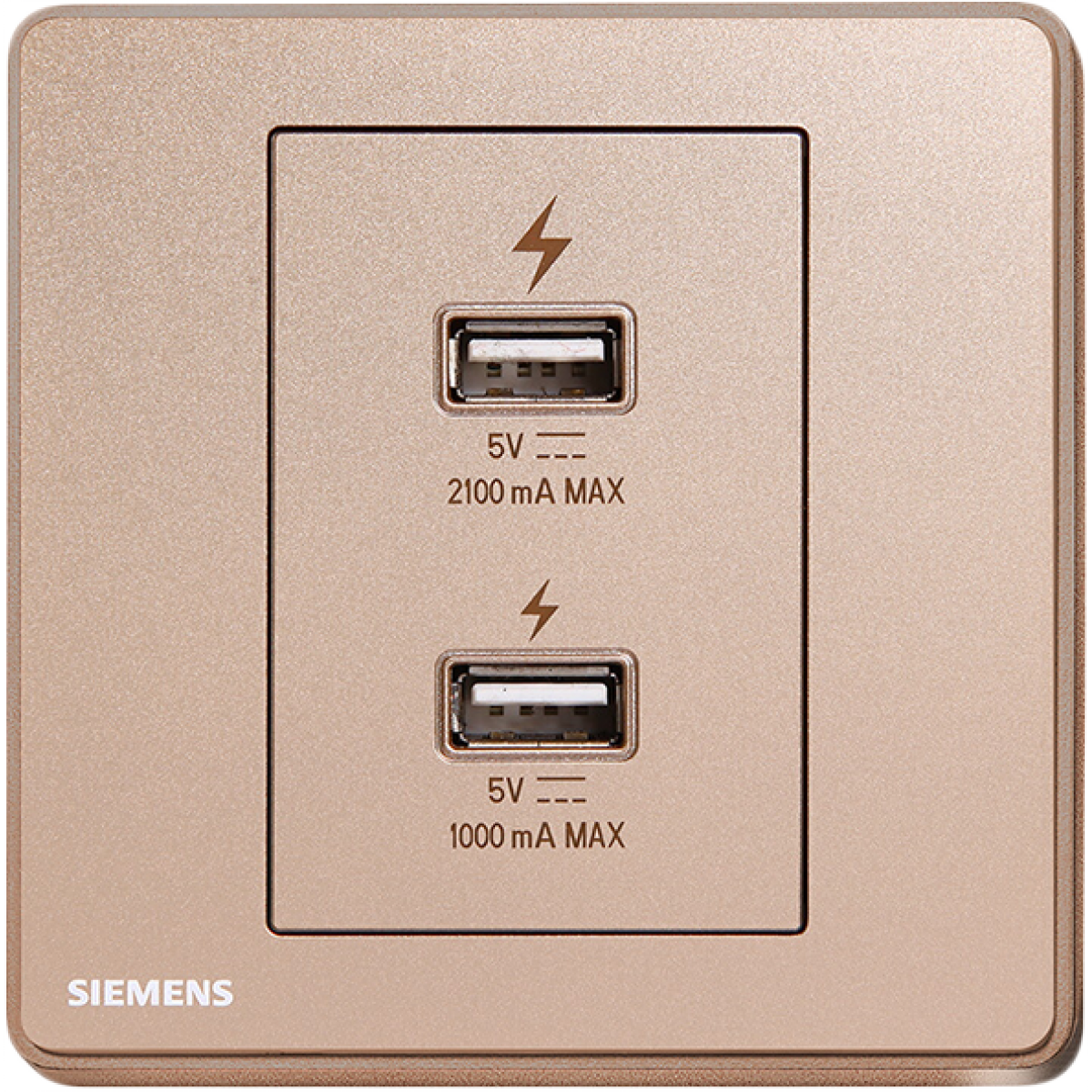 西門子 Siemens 5UH81871PC04 雙USB智能充電插座 (玫瑰金色)