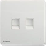 Siemens 西門子 5UH81763PC01 雙位 cat6 電腦插座 (白色)