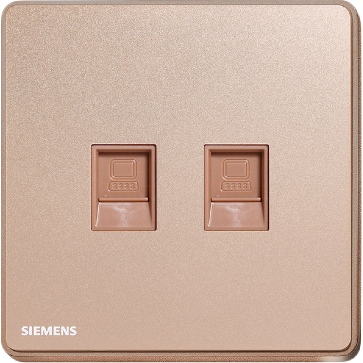 西門子 Siemens 5UH81763PC04 雙位 Cat6 電腦插座 (玫瑰金色)