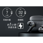 【已停產】Yobybo YZ2-SG Zip 20 無線藍牙 5.2 被動降噪耳機 (銀灰色)