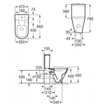 Roca 分體座廁套裝 (SUPRALIT®油壓板) A3410N0+3420N8+801D12