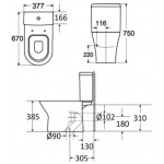 Roca Atis 分體座廁套裝 (尊尚型電子廁板) A804025005+34124N+342616