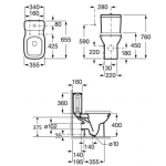 Roca Debba 分體座廁套裝 (SUPRALIT®油壓廁板) A341991+342997+8019D200B
