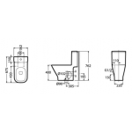 Roca Gap 自由咀連體座廁套裝 (歐樂油壓板) A349477+801472