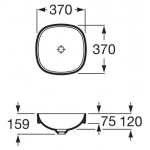 Roca A32750R000 Inspira SOFT 半嵌入式面盆 (柔方形)
