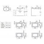 Roca A327504000 Inspira SOFT 半嵌入式面盆 (柔方形)